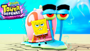 Imagem de unidades de SpongeBob Tower Defense, Guia de estratégias Defesa da Torre do Bob Esponja, Personagens de Bob Esponja em um jogo de defesa, Mapa do jogo SpongeBob Tower Defense.