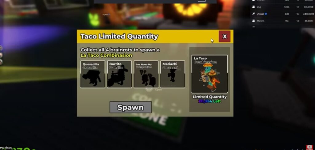 Brainrot evento secreto