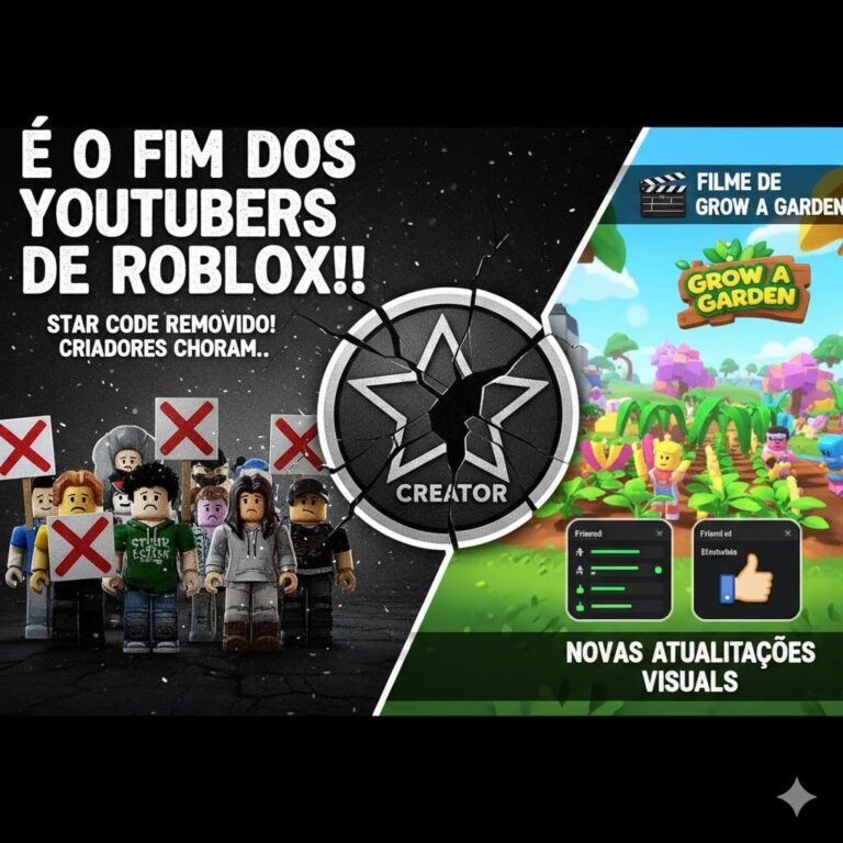 Fim dos YouTubers de Roblox? O Star Code foi REMOVIDO! Criadores estão chocados. Veja também o Filme Grow A Garden e novas atualizações!
