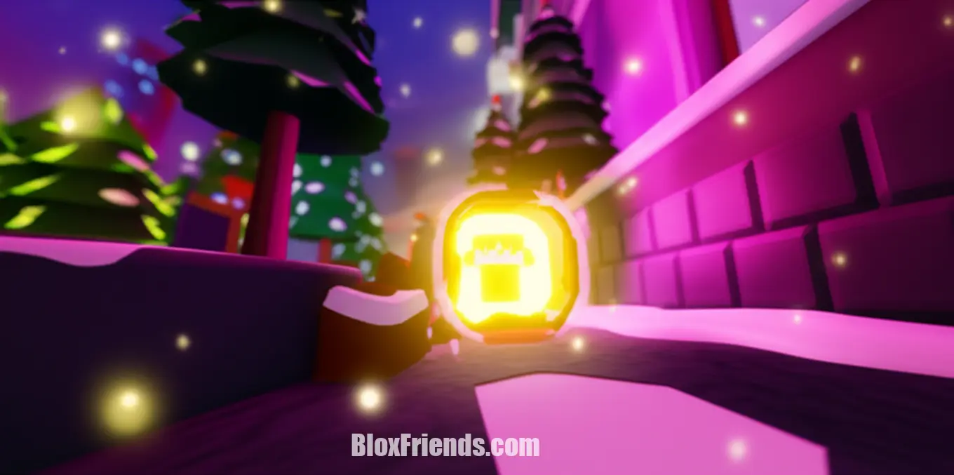 Imagem detalhada de um item especial ou entrada secreta com tema de Ano Novo em Berry Avenue RP.