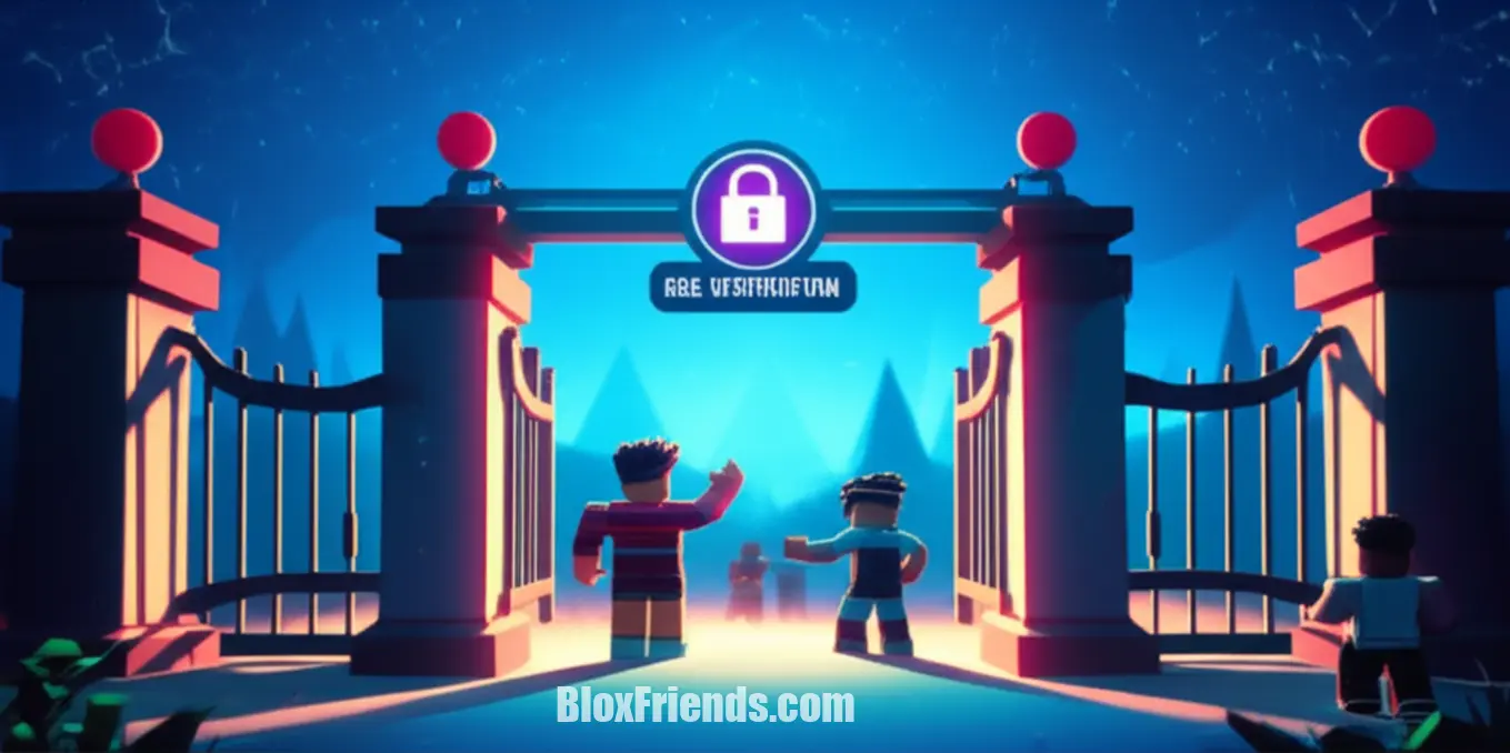 Portão digital de verificação de idade no Roblox, avatares sendo restritos